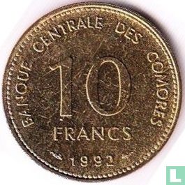 Comoros 10 francs 1992 - Image 1