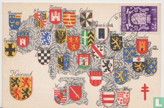 Provincial coats of arms on Postcard