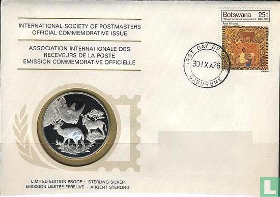 Medaillen-Ersttagsbrief Botswana - Afbeelding 1