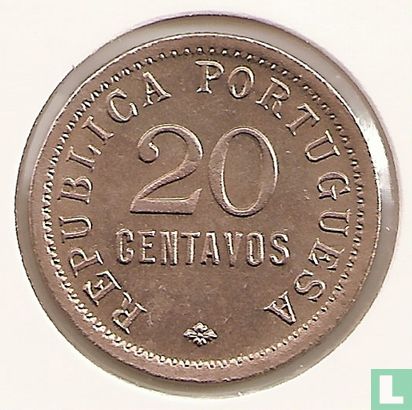 Angola 20 centavos 1922 - Image 2