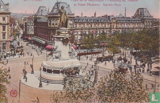 Paris- Place de la Republique - Faubourg de Temple et Hotel Moderne