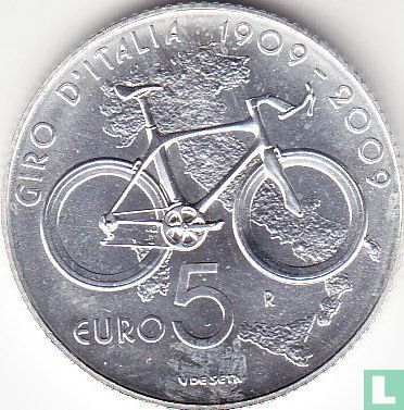Italien 5 Euro 2009 "100 years Giro d'Italia" - Bild 2