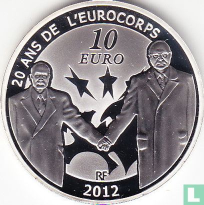 France 10 euro 2012 (PROOF) "20 years of Eurocorps" - Image 2