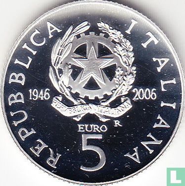 Italië 5 euro 2006 (PROOF) "60 years Republic of Italy" - Afbeelding 1