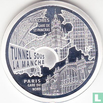 France 10 euro 2013 (PROOF) "Channel Tunnel - North Station and St. Pancras Station" - Image 2