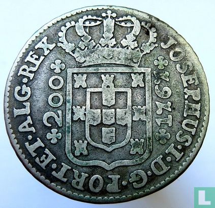 Portugal 200 réis 1767 - Image 1