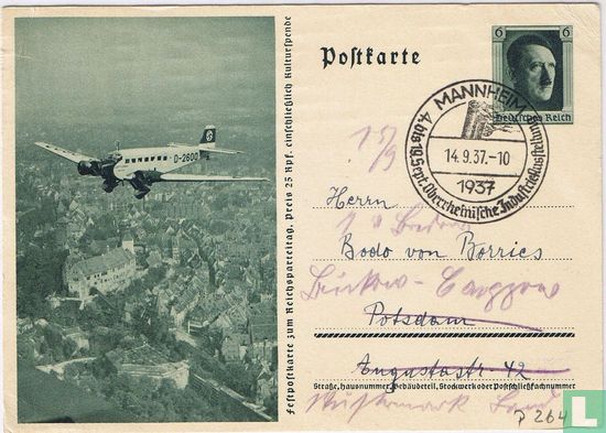 postcard Reich 1937