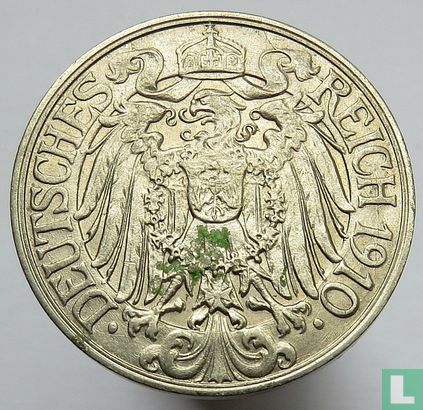 Duitse Rijk 25 pfennig 1910 (F) - Afbeelding 1