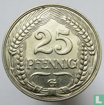 German Empire 25 pfennig 1909 (G) - Image 2