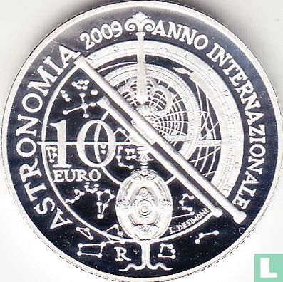 Italy 10 euro 2009 (PROOF) "International Year of Astronomy" - Image 1