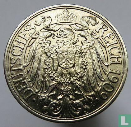 Empire allemand 25 pfennig 1909 (A) - Image 1