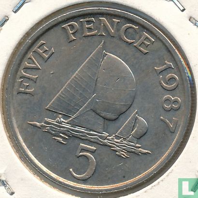 Guernsey 5 pence 1987 - Afbeelding 1