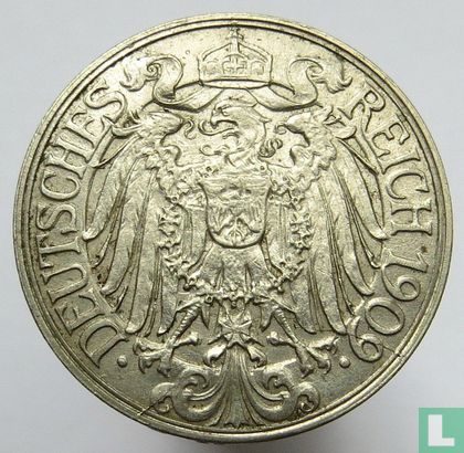 Deutsches Reich 25 Pfennig 1909 (D) - Bild 1