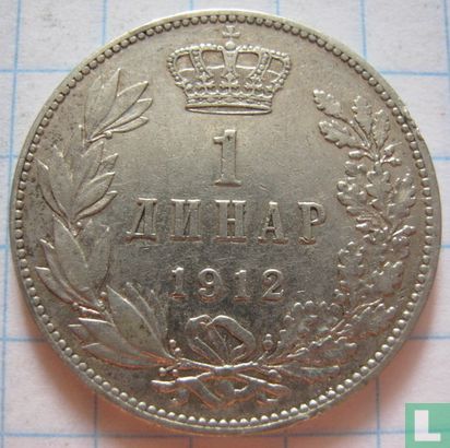 Serbia 1 dinar 1912 - Image 1