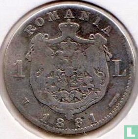 Roemenië 1 leu 1881 - Afbeelding 1