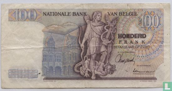 Belgique 100 francs 1966 - Image 2