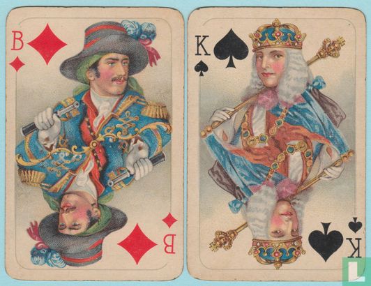 Ferd. Piatnik & Söhne A.G., Wien, Jubiläum Whist No. 104, 52 Speelkaarten + 2 jokers + 1 extra kaart, Playing Cards, 1926 - Afbeelding 1