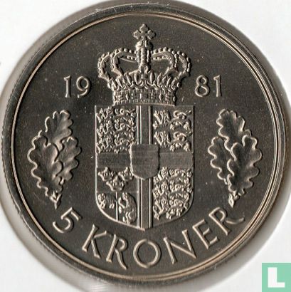 Danemark 5 kroner 1981 - Image 1