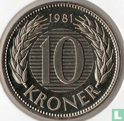 Dänemark 10 Kroner 1981 - Bild 1