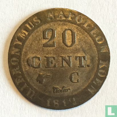 Westfalen 20 centimes 1812 - Afbeelding 1