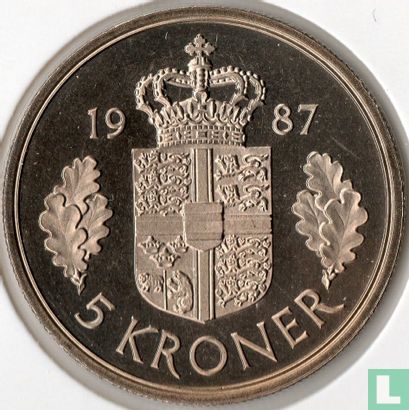 Denemarken 5 kroner 1987 - Afbeelding 1