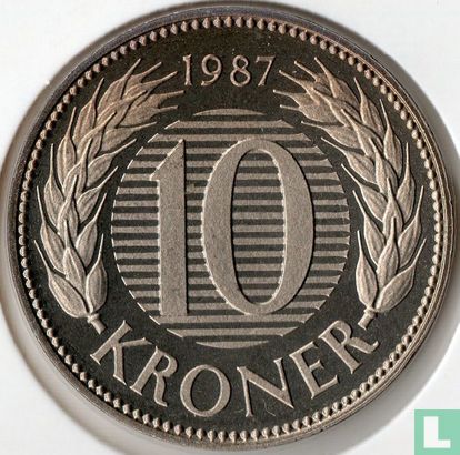 Denemarken 10 kroner 1987 - Afbeelding 1