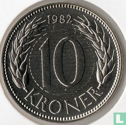 Denemarken 10 kroner 1982 - Afbeelding 1