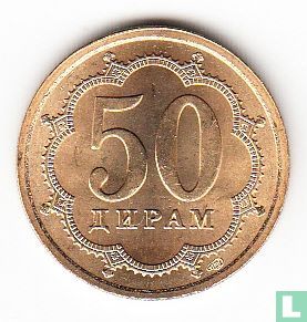 Tadjikistan 50 dirams 2006 (acier recouvert de laiton) - Image 2