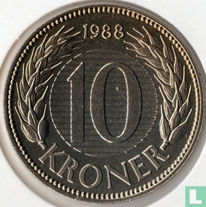 Denmark 10 kroner 1988 - Image 1