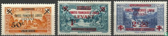 Stamps of Syria and Lebanon with overprint