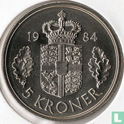 Denemarken 5 kroner 1984 - Afbeelding 1