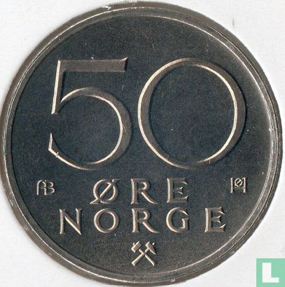 Norwegen 50 Øre 1977 - Bild 2