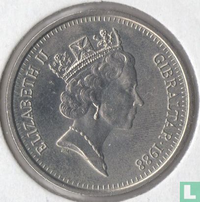 Gibraltar 5 pence 1988 (AB) - Image 1