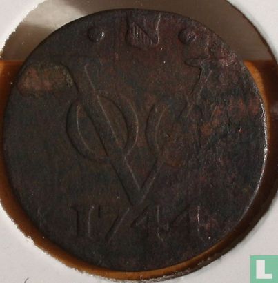VOC 1 duit 1744 (Utrecht) - Image 1