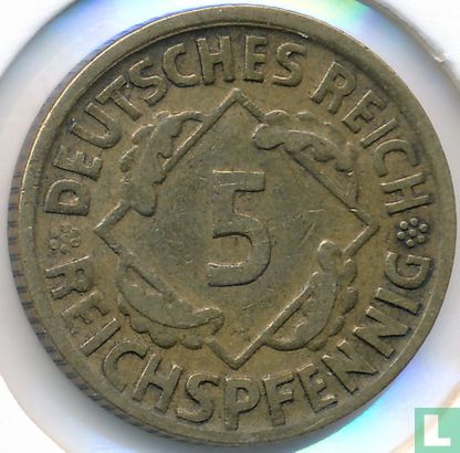 Duitse Rijk 5 reichspfennig 1925 (D) - Afbeelding 2