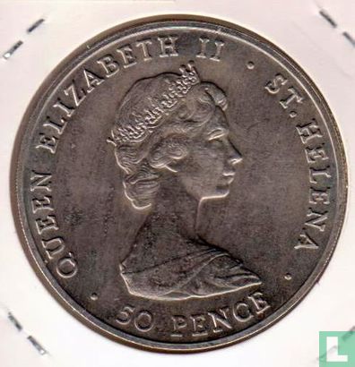 Sint-Helena 50 pence 1984 "Royal Visit of Prince Andrew" - Afbeelding 2