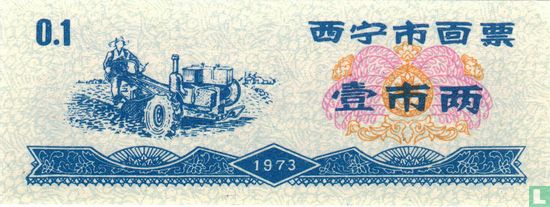 Chine 0,1 Jin 1973 (Xining City - Qinghai) - Image 1