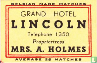 Grand hotel Lincoln - Mrs. A. Holmes