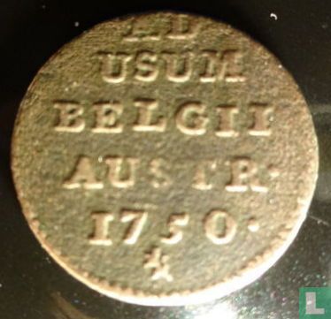 Pays-Bas autrichiens 1 liard 1750 (lion) - Image 1