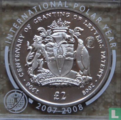 British Antarctic Territory 2 pounds 2008 (PROOF) "Centenary Granting of letters patent of British Antarctica" - Image 1