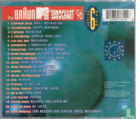 The Braun MTV Eurochart '96 Volume 6 - Image 2