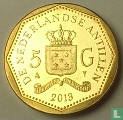 Niederländische Antillen 5 Gulden 2013 "Curacao flag" - Bild 1