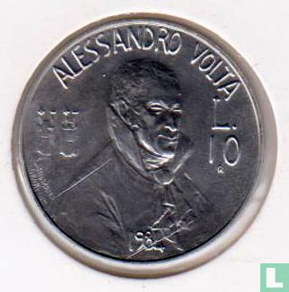 San Marino 10 lire 1984 "Alessandro Volta" - Afbeelding 1