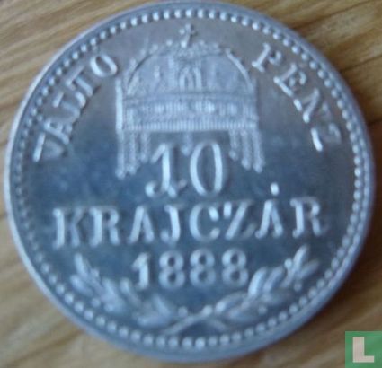 Hongarije 10 krajczar 1888 - Afbeelding 1