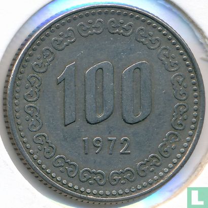 Zuid-Korea 100 won 1972 - Afbeelding 1