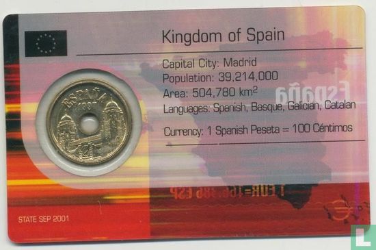 Spanje 25 pesetas 1997 (coincard) "Melilla" - Afbeelding 2