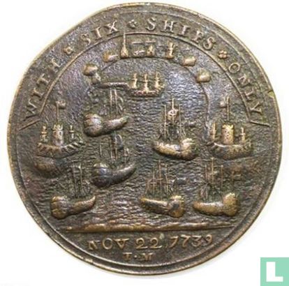 Great Britain (UK)  With Six Ships Only, Vernon Takes Porto Bello  1739 - Bild 1