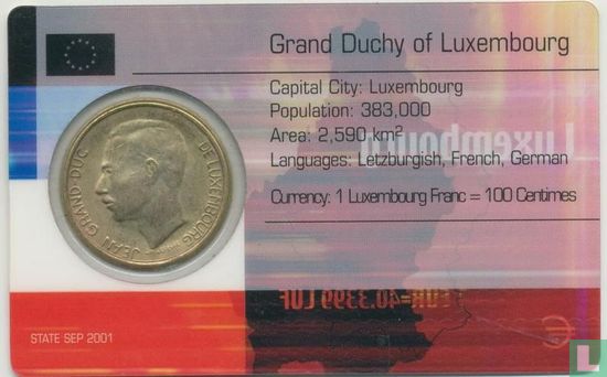 Luxembourg 5 francs 1986 (coincard) - Image 2