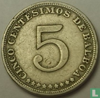 Panama 5 centésimos 1929 - Image 2