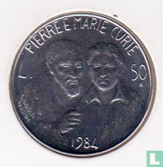 San Marino 50 lire 1984 "Pierre and Marie Curie" - Afbeelding 1